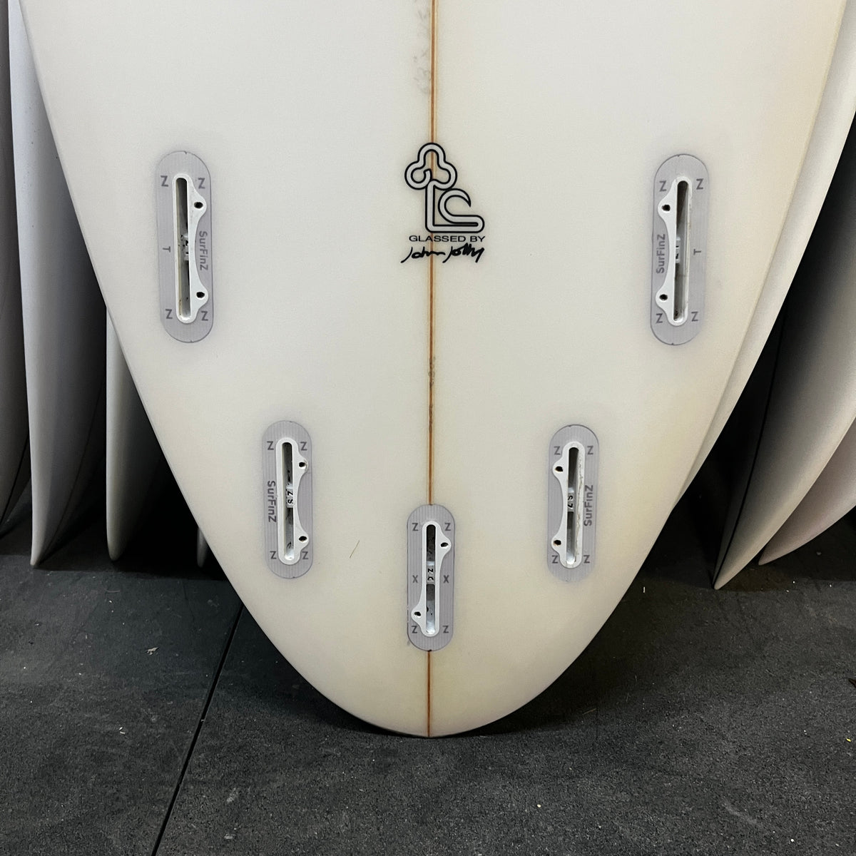 Trigger Bros Nuke 2 6'8" secondhand surfboards fin box close-up