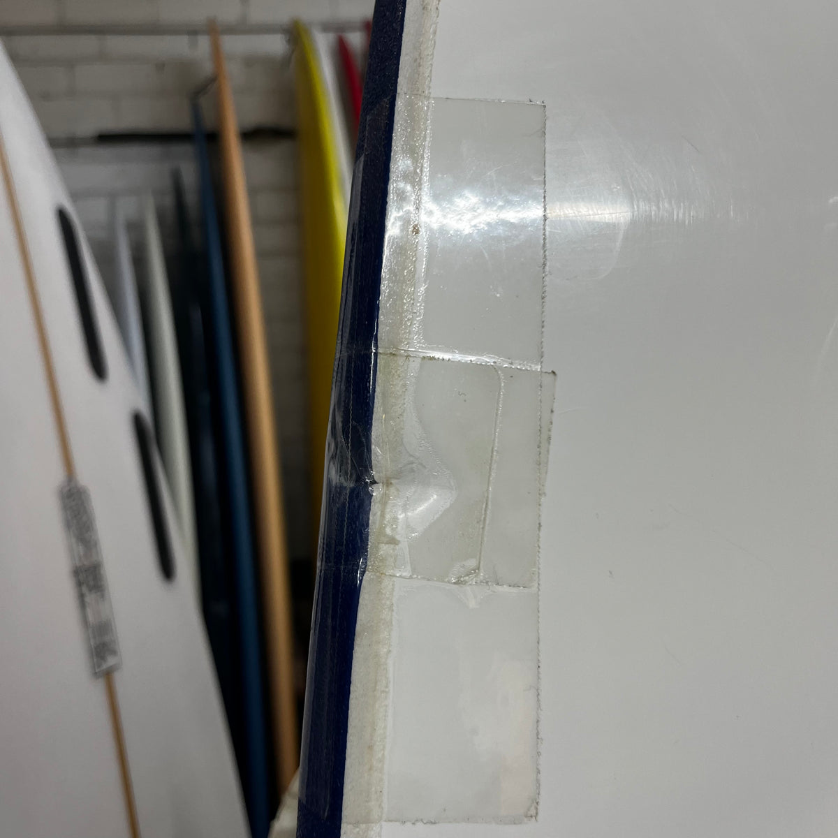 Wavestorm softboards 8'0" secondhand surfboards brand logo wear and tear