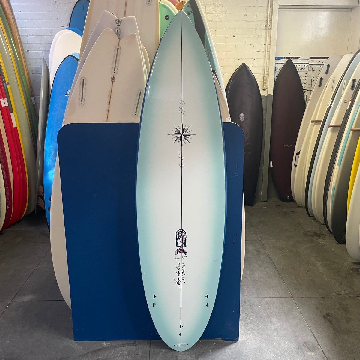 Wayne Lynch Freeform tufflite 6'3" secondhand surfboards bottom view