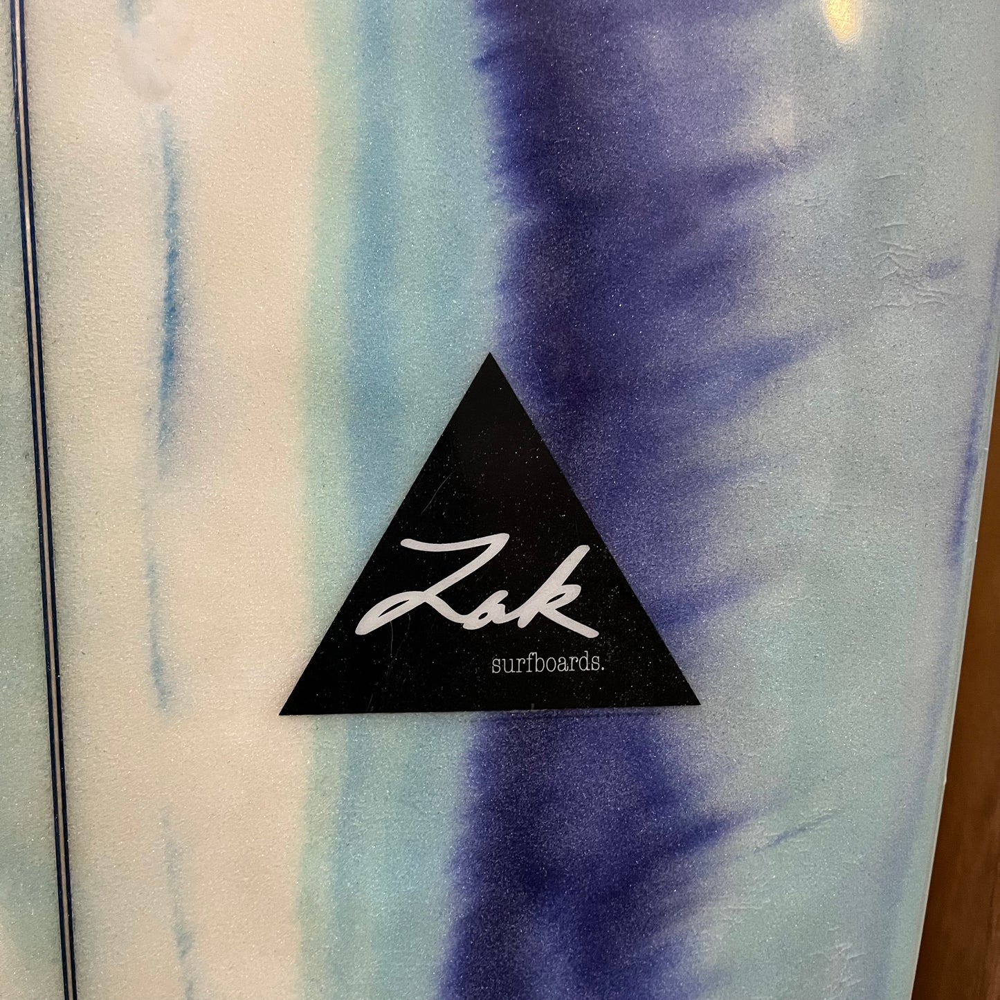 Zak Venus Fly Trap 6'4" secondhand surfboard logo close-up